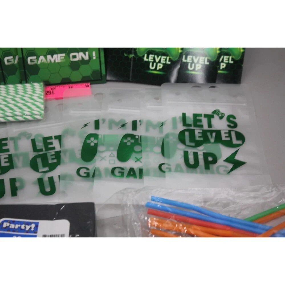 Video Game On Party Favors Kids ~100 pcs Gamer Birthday Theme Level Up Set  Lot